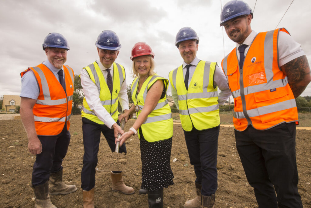 Deputy Mayor puts first spade in the ground as construction begins in Gotherington